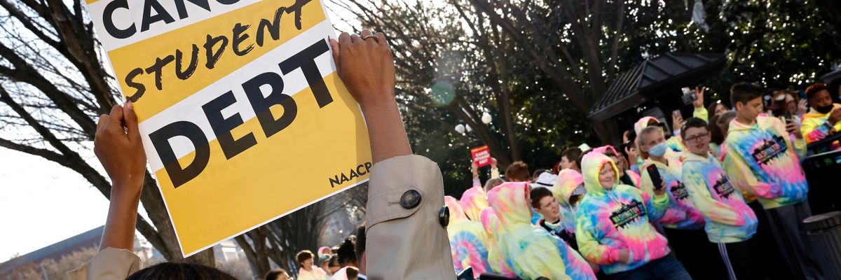 Activists rally in support of student debt cancellation