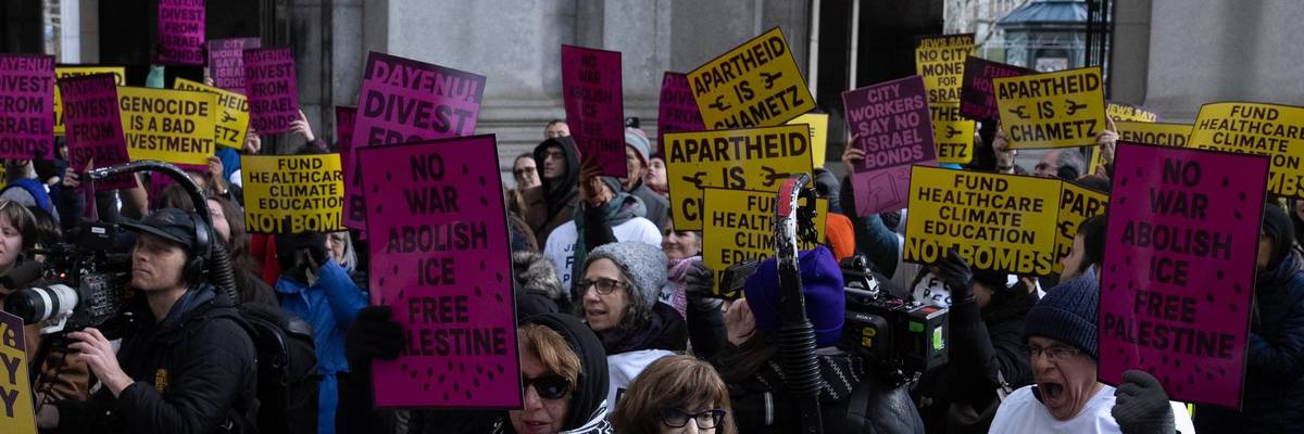 ‘Genocide Is a Bad Investment’: Passover Seder Protests NYC Comptroller Plan to Reinvest in Israel