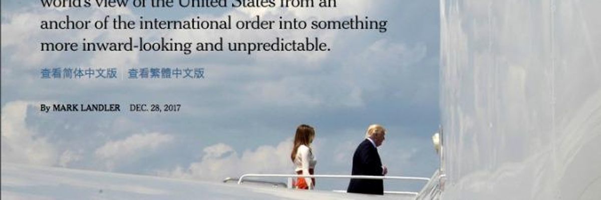 Trumpwashing 70 Years of Crimes: Under Guise of Criticizing President, Times Pushes Pro-US Ideology