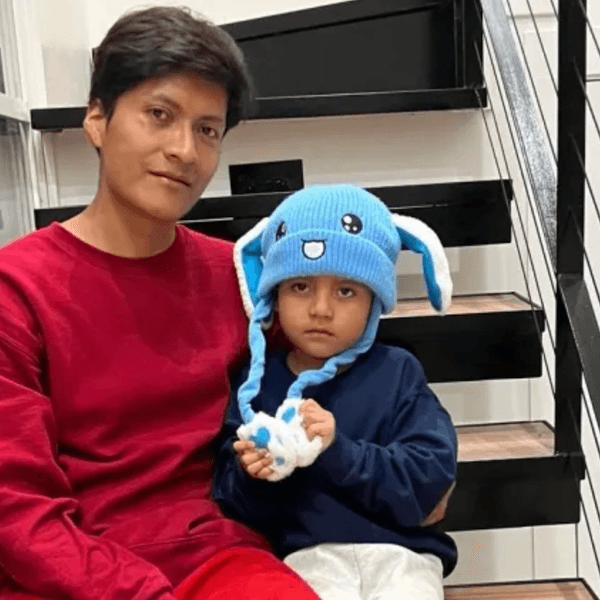 Adrian Alexander Conejo Arias and his son, Liam Conejo Ramos