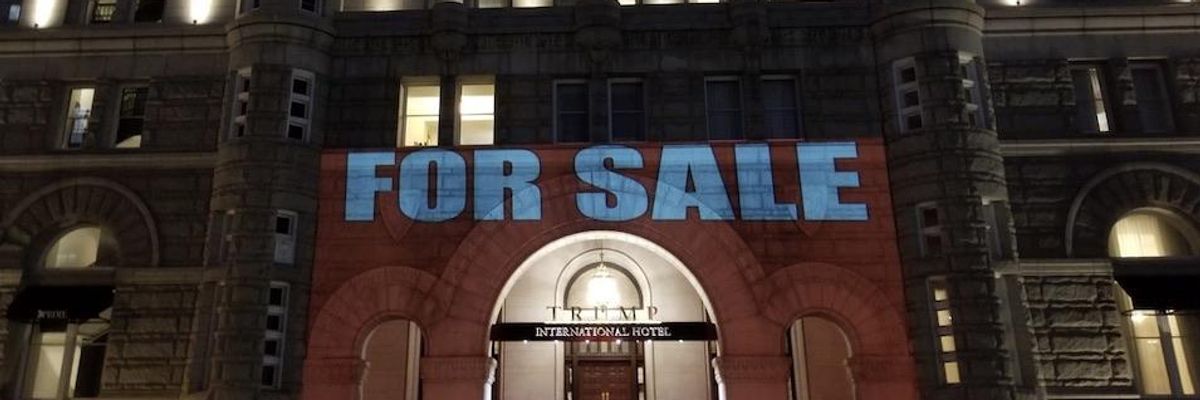 'For Sale': News That Trump Selling DC Hotel Draws Criticism, Protest