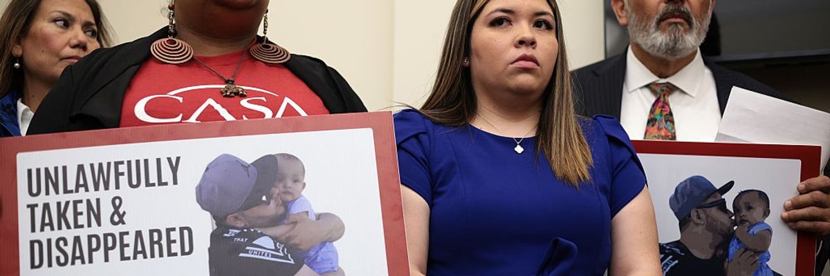 Advocates for Kimar Abrego García attend a press conference