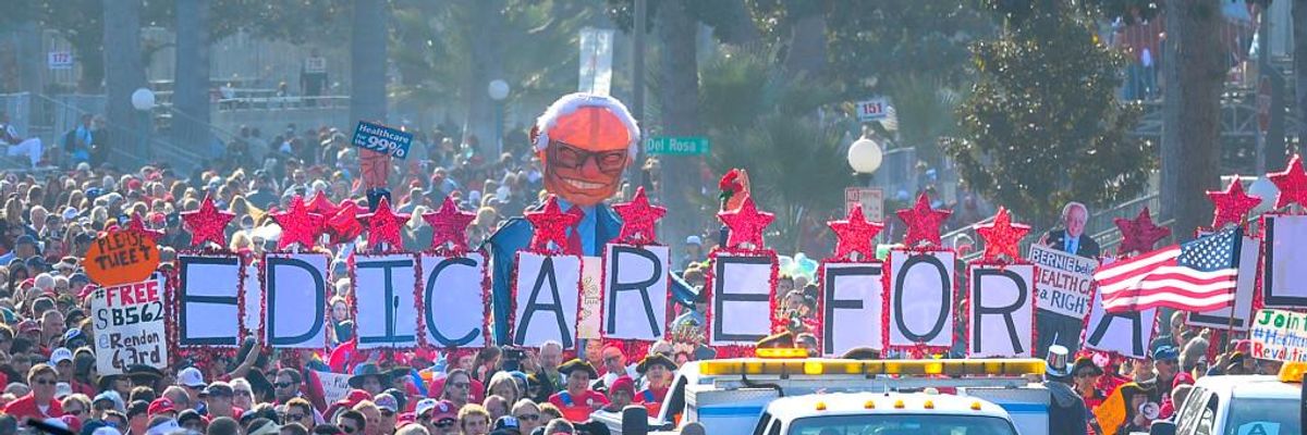 A New Year's Day Parade for 'Medicare for All' Signals Energized Battle Ahead in California