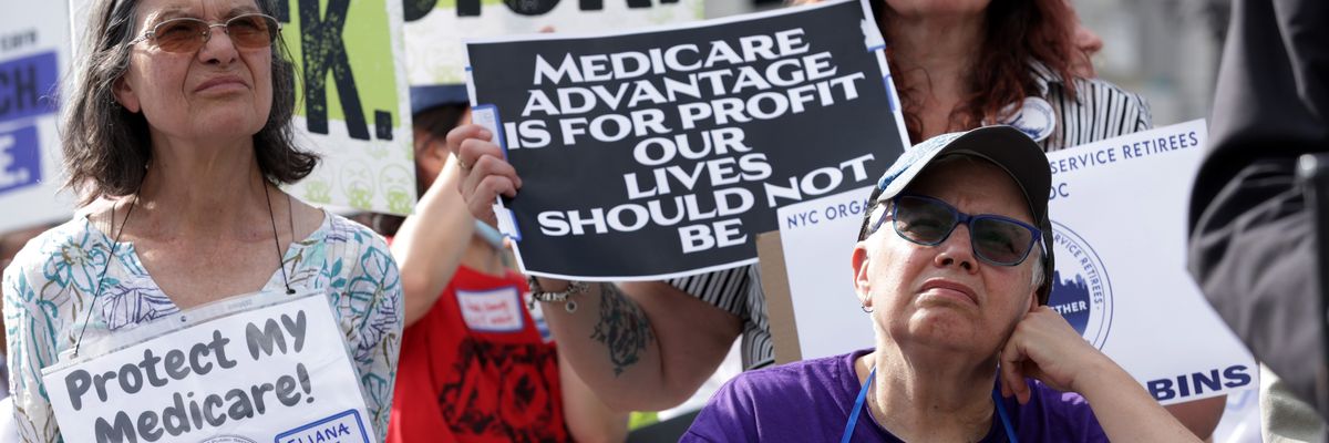 Advocates protest Medicare Advantage