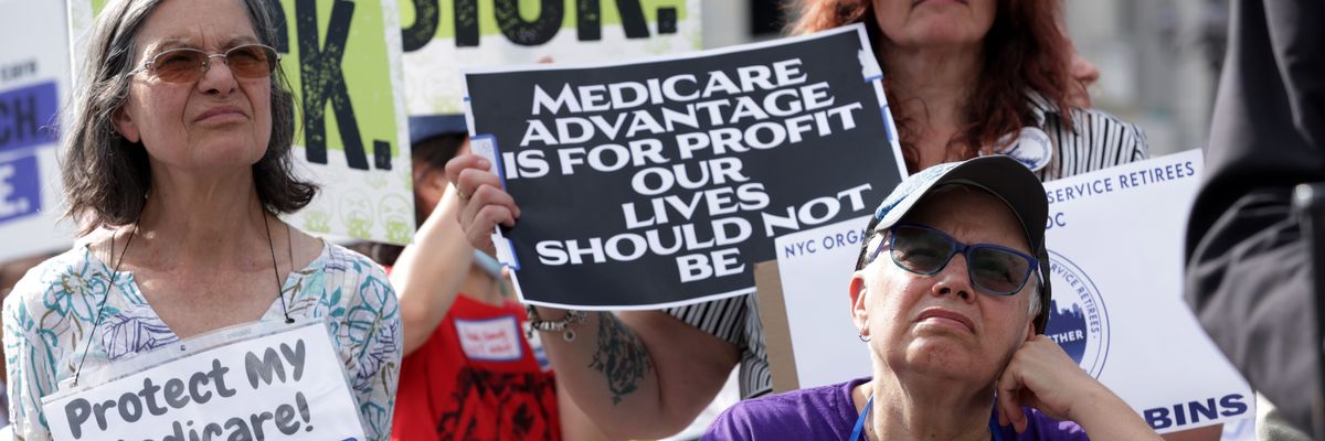 Advocates protest Medicare Advantage