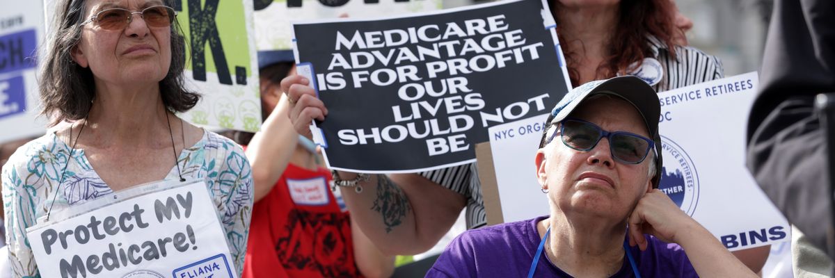 Advocates protest Medicare Advantage