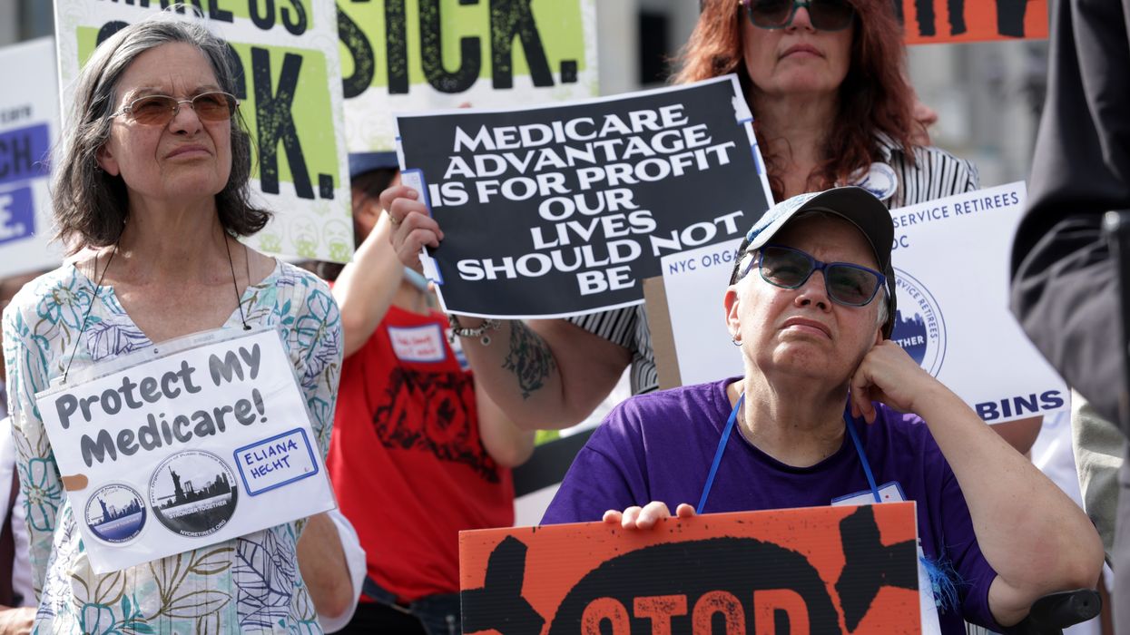 Advocates protest Medicare Advantage