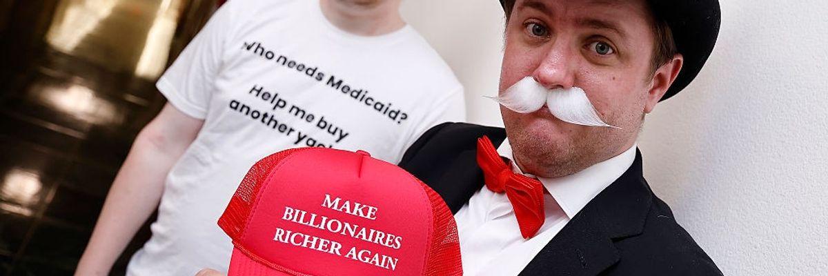 Advocates protest Republican tax cuts for the rich