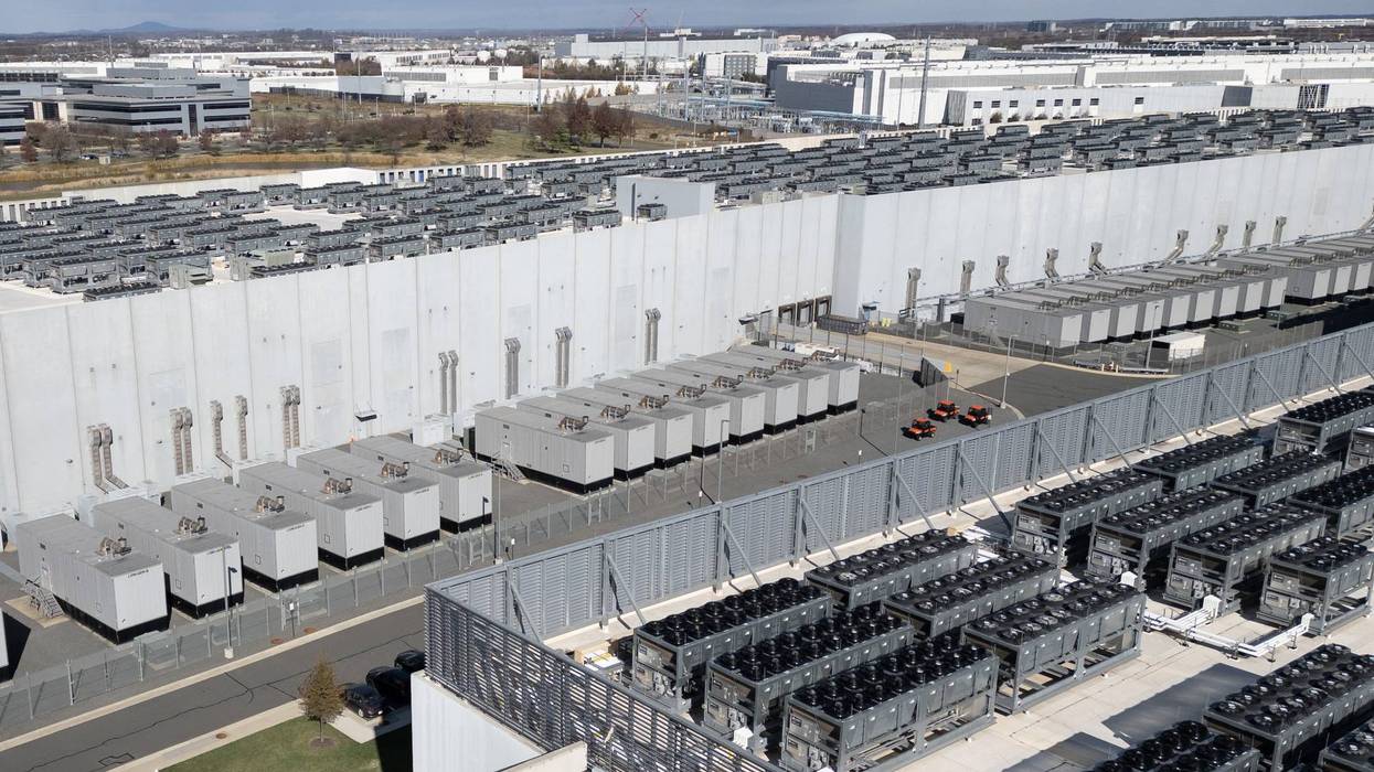 Aerial view of a data center