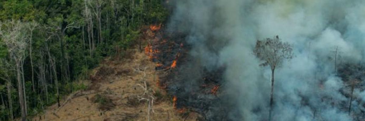 Indigenous Tribes on Front Line of Amazon Rainforest Fires Vow to Resist Bolsonaro's "Destruction of Mother Nature"
