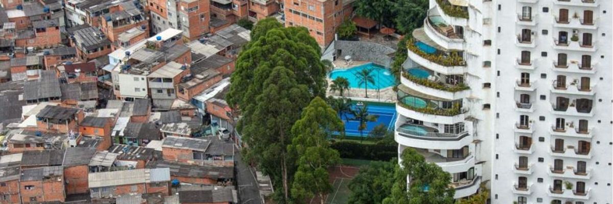 Sixteen Years Later, a Helicopter Returns to the Site of the 'World's Most Famous Photograph of Inequality'