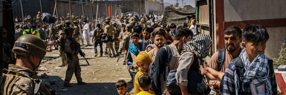 Afgans seeking refuge