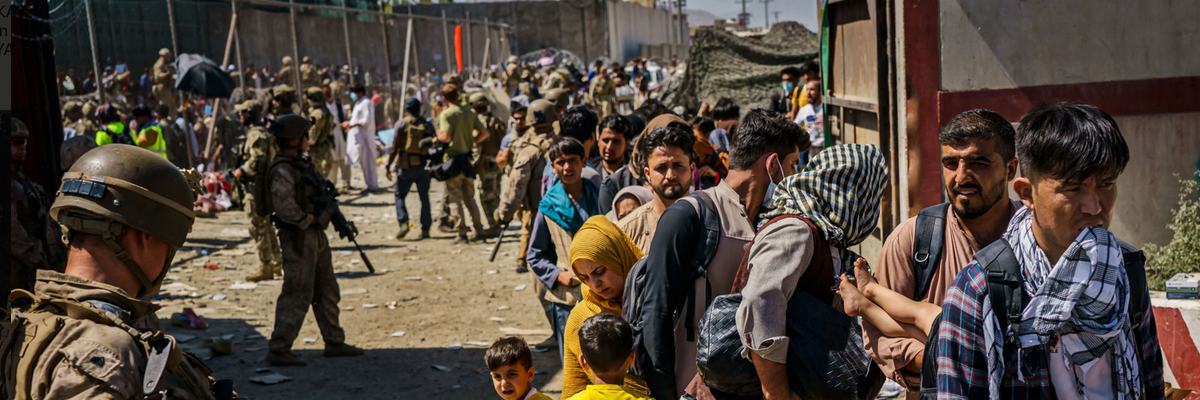 Afgans seeking refuge