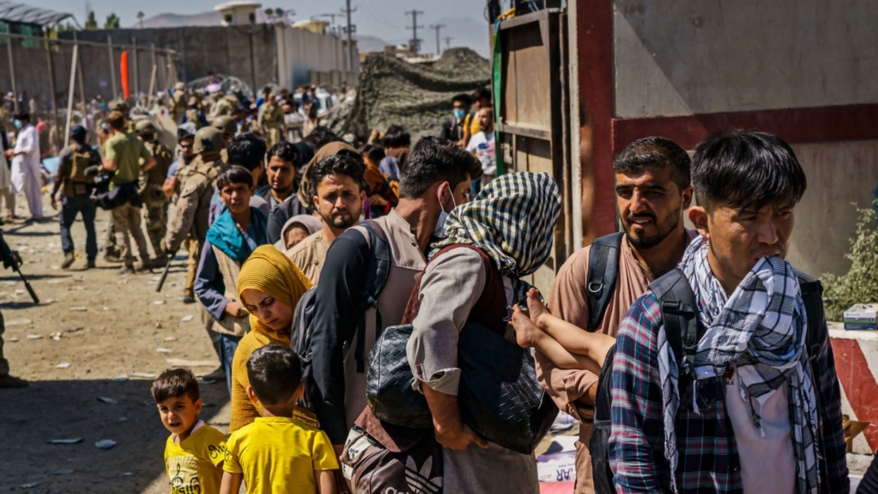 Afgans seeking refuge