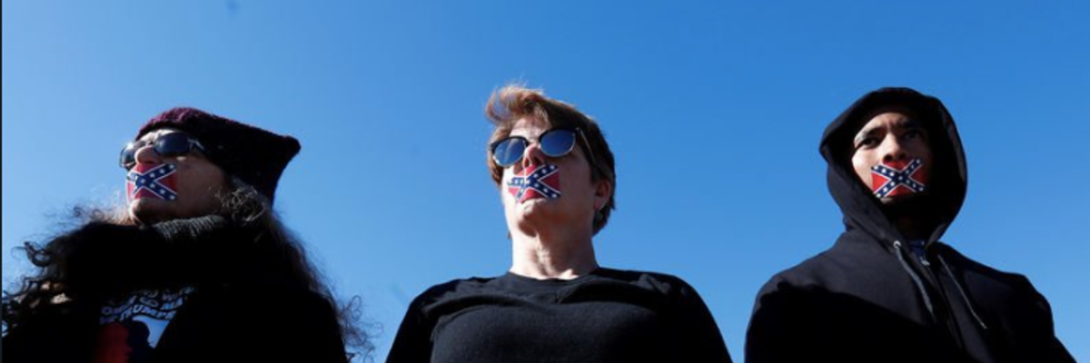 Protesters Greet Trump at Mississippi Museum As Leaders Honor Civil Rights Figures