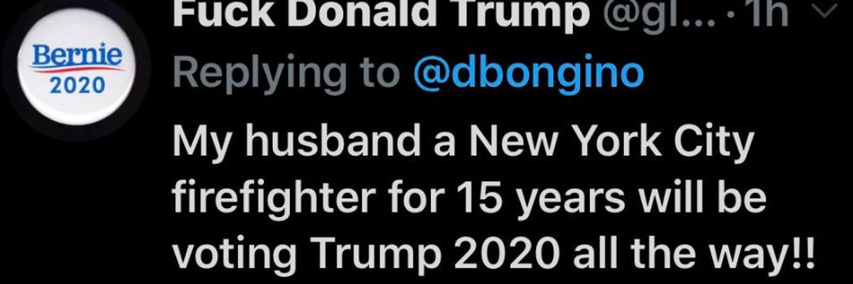 After Trump Retweet, User Changes Name to 'F*** Donald Trump' and Profile Photo to 'Bernie 2020'