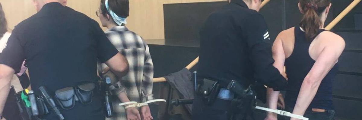 Jewish Protesters Arrested at LA Office of Private Prison Company That Runs ICE 'Concentration Camps'