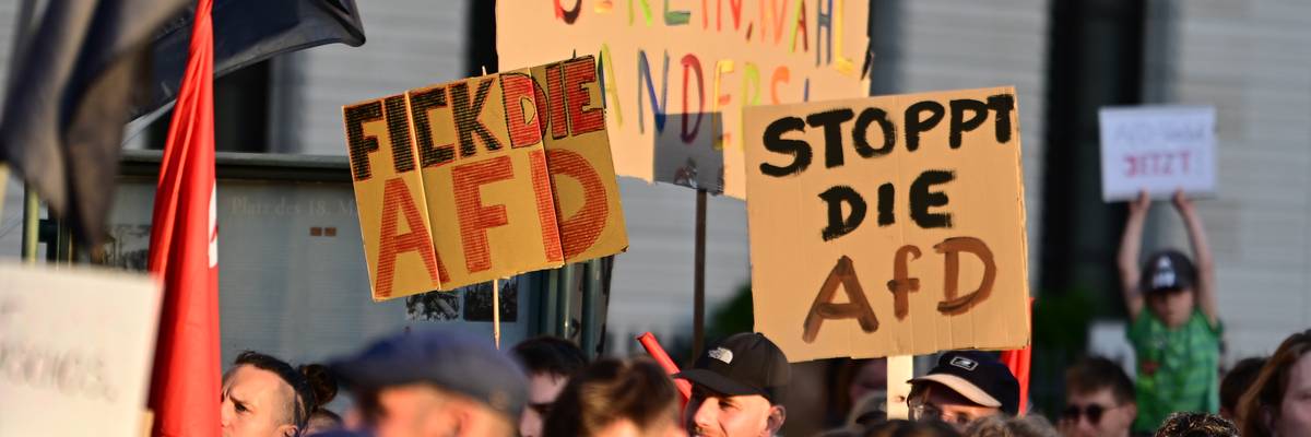 After the Election in Saxony-AnhaltProtests in Berlin