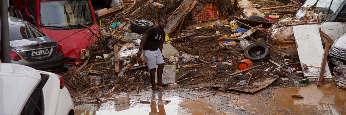 Aftermath of flooding in Valencia, Spain.