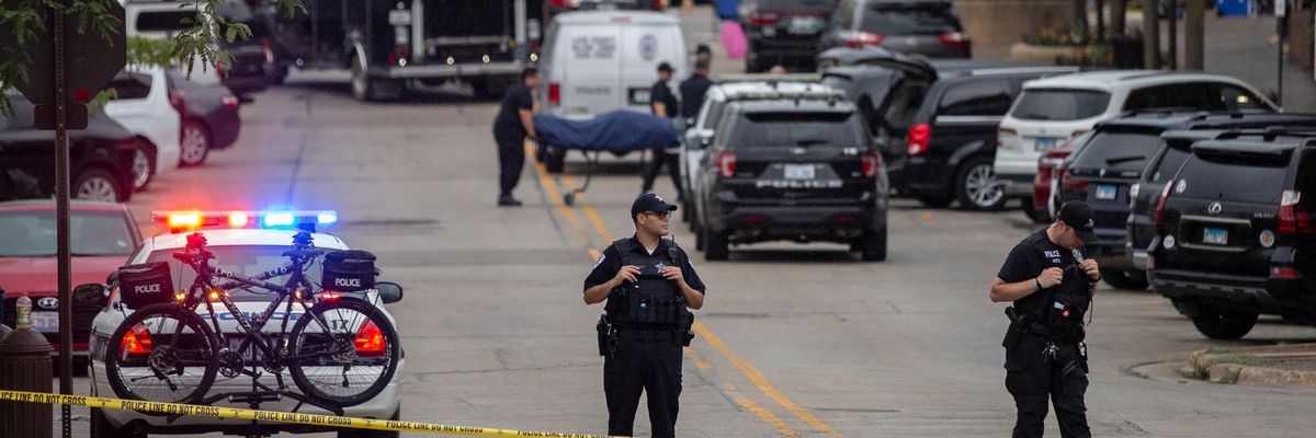 Aftermath of Highland Park shooting