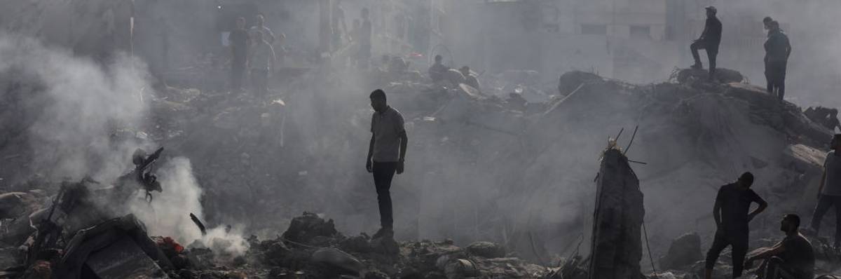 Aftermath of Israeli Airstrike In Gaza, Palestine