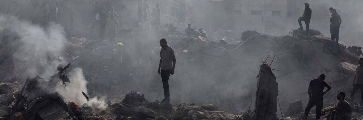 Aftermath of Israeli Airstrike In Gaza, Palestine