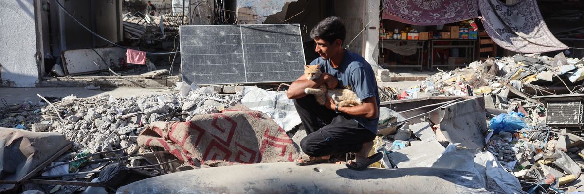 Aftermath Of Israeli Airstrike in Gaza, Palestine