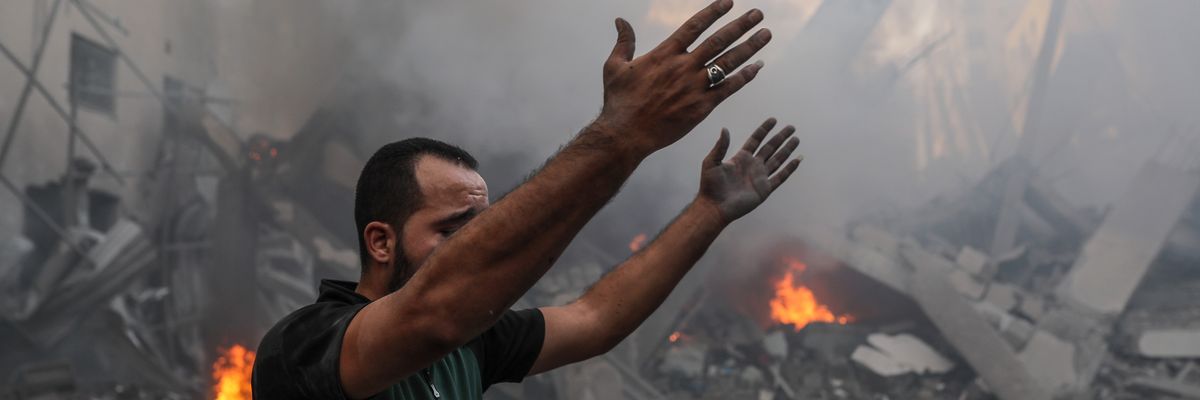 Aftermath of Israeli airstrikes on Gaza