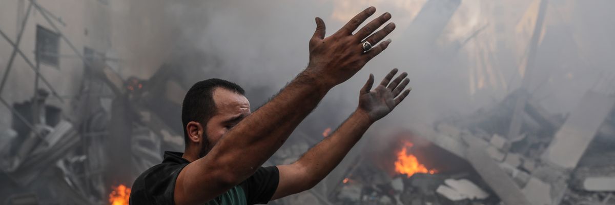 Aftermath of Israeli airstrikes on Gaza