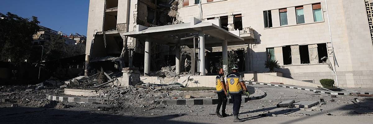 Aftermath Of Israeli Airstrikes On Targets In Damascus