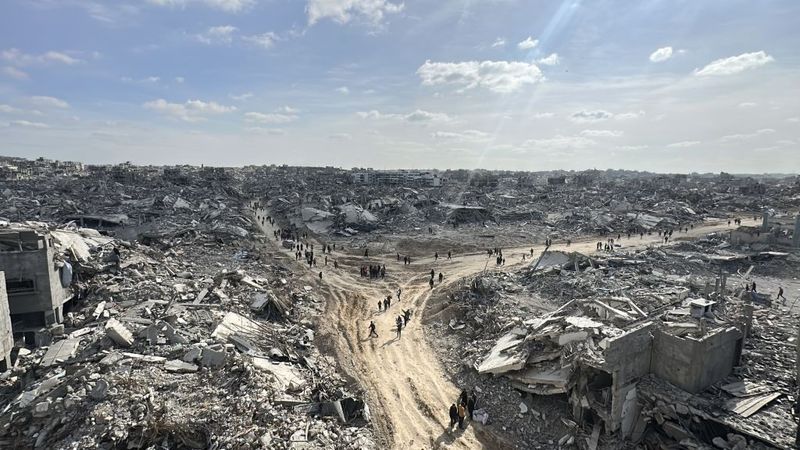 Aftermath of Israeli attacks in Gaza during ceasefire