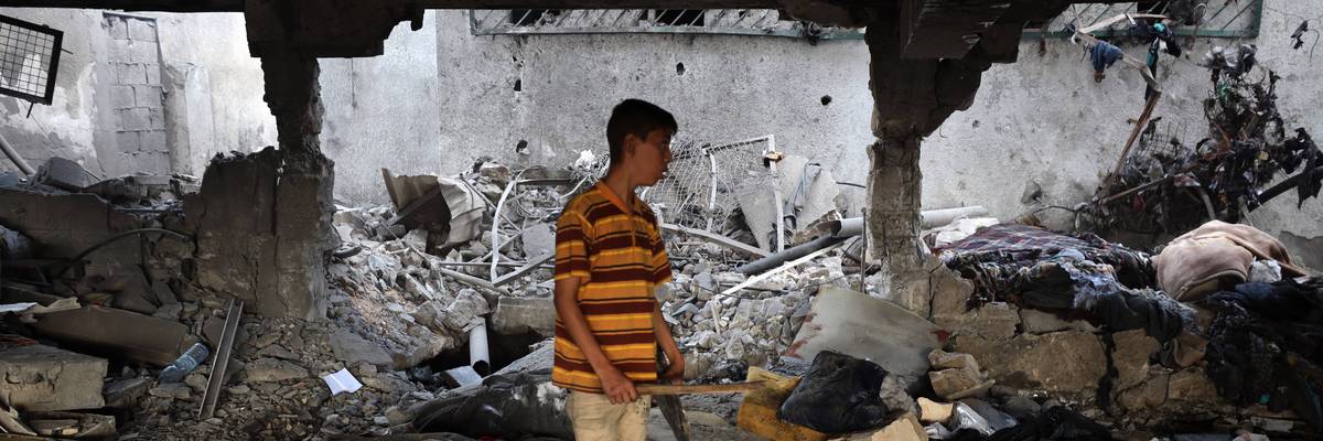 Aftermath Of Israeli Strike In Gaza, Palestine