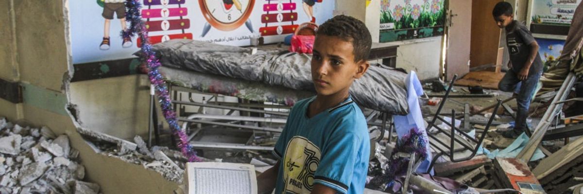 Aftermath of Israeli strikes on UN-run schools in Gaza: At least 11 Palestinians killed