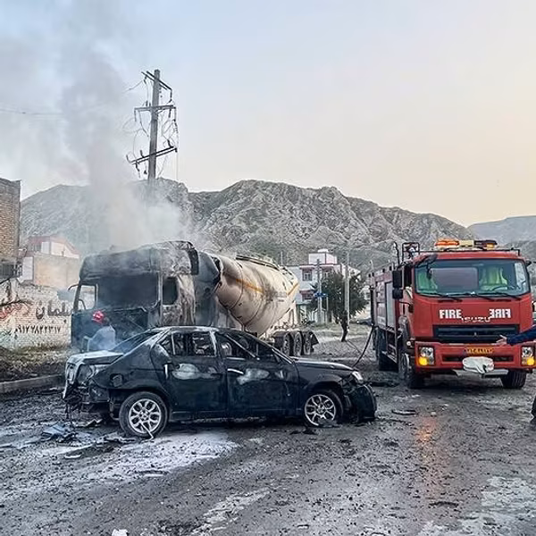 Aftermath of Lamerd sports hall bombing