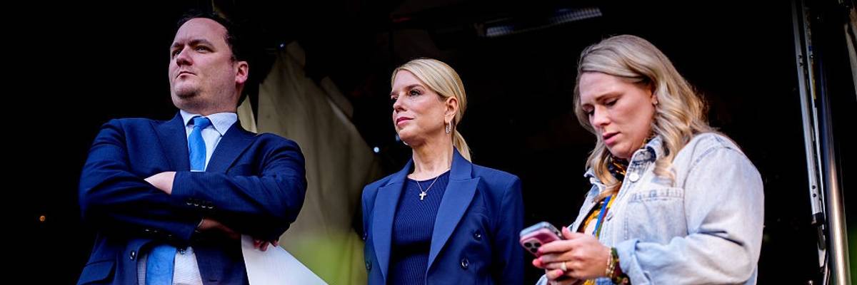 AG Pam Bondi And Treasury Secretary Bessent Speak To Press At White House