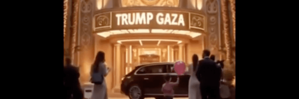 AI-generated image of Trump Gaza hotel.