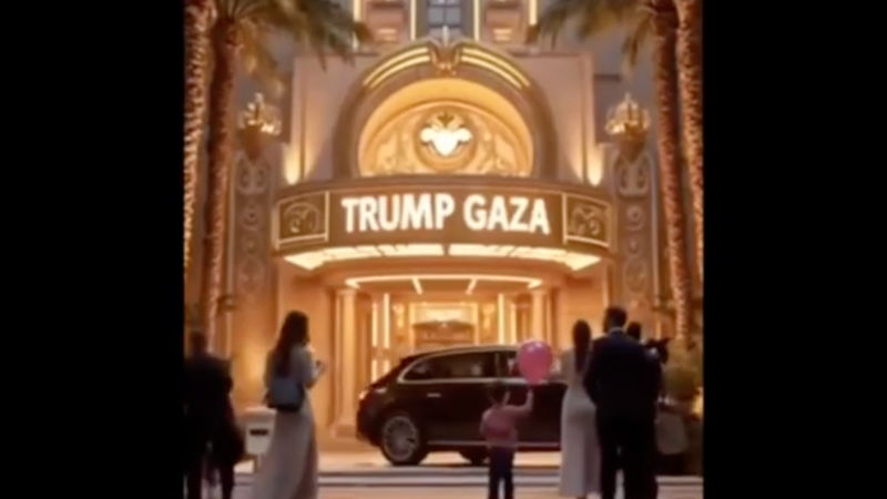 AI-generated image of Trump Gaza hotel.
