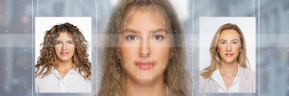 AI technology is seen changing the appearance of a woman.