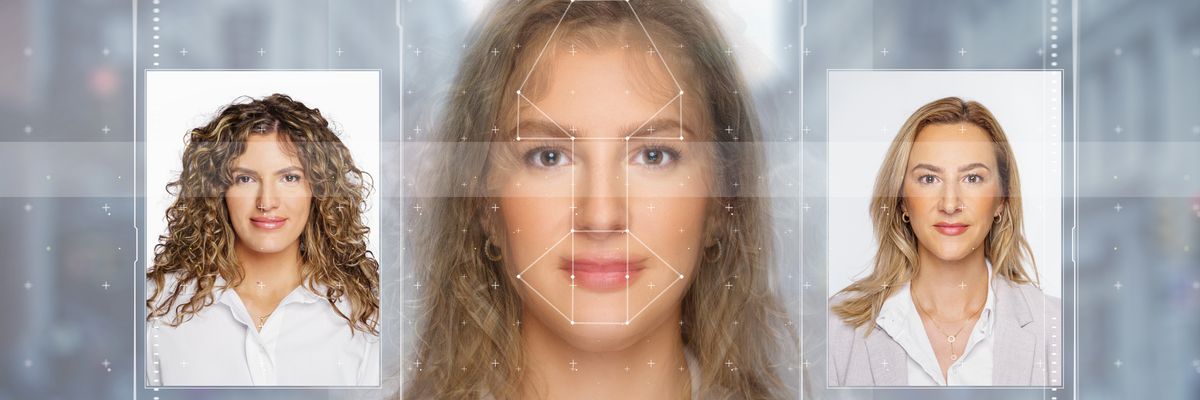 AI technology is seen changing the appearance of a woman.