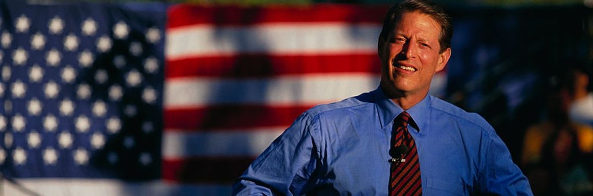 Al Gore on Campaign Tour in 2000