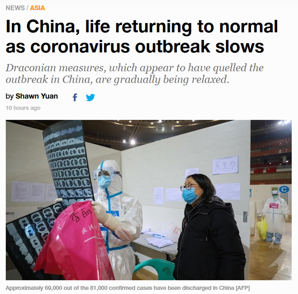 Al Jazeera: In China, life returning to normal as coronavirus outbreak slows