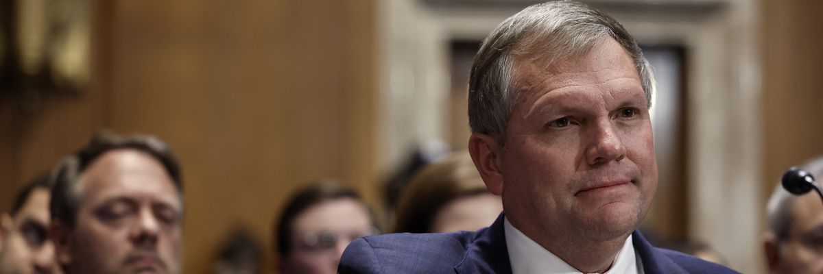 Alan Shaw, president and CEO of Norfolk Southern, testifies before the Senate Environment and Public Works Committee on March 9, 2023.