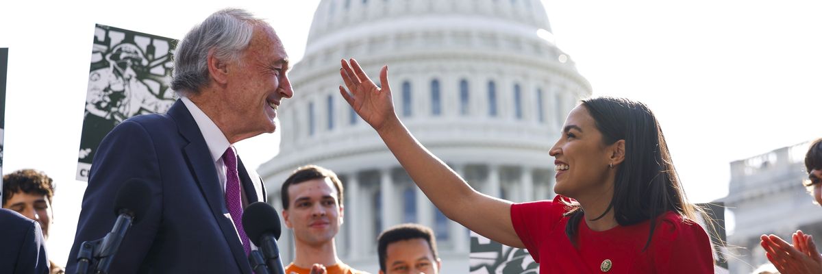 Alexandria Ocasio-Cortez and Ed Markey