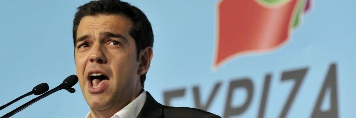 Alexis Tsipras, the leader of the leftwing Syriza Party in Greece