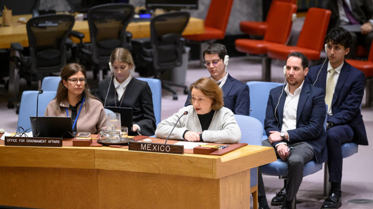 Alicia Buenrostro Massieu, Mexico’s deputy permanent representative at the United Nations, speaks at UN headquarters