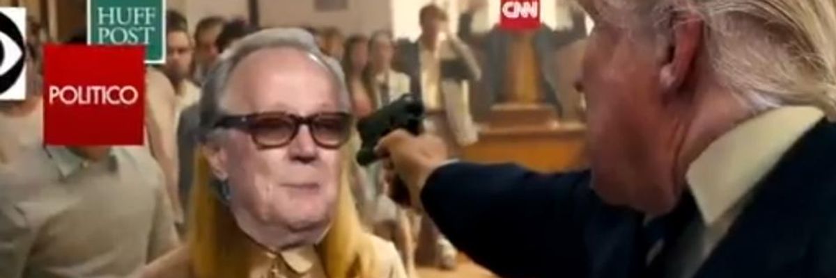 'Vile and Dangerous': Edited Video Showing Trump Gunning Down Media and Political Opponents Shown During Conference at President's Resort