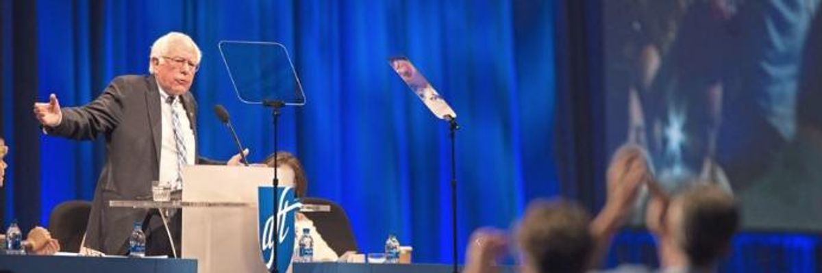 Declaring "We Are All Militant Again," Sanders and Teachers Rally Against Trump's "Hateful, Corporatist" Agenda