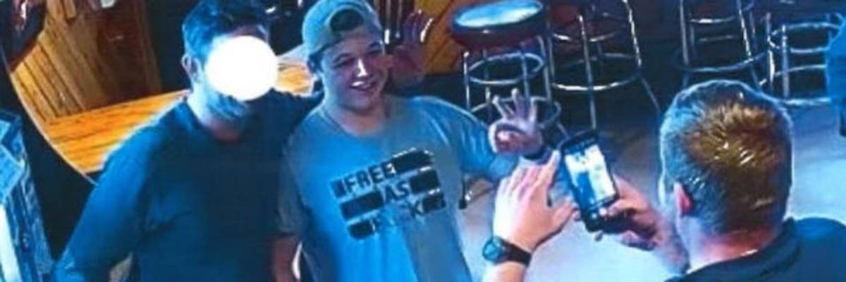 Bond Modification Sought After Alleged Kenosha Killer Kyle Rittenhouse Drinks Beer, Flashes White Power Signs With So-Called 'Proud Boys'