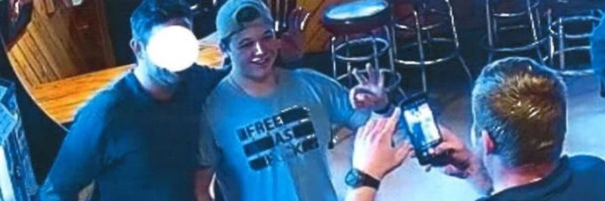 Bond Modification Sought After Alleged Kenosha Killer Kyle Rittenhouse Drinks Beer, Flashes White Power Signs With So-Called 'Proud Boys'