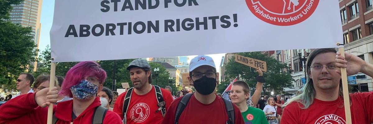 Alphabet workers for abortion rights